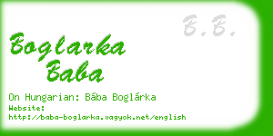 boglarka baba business card